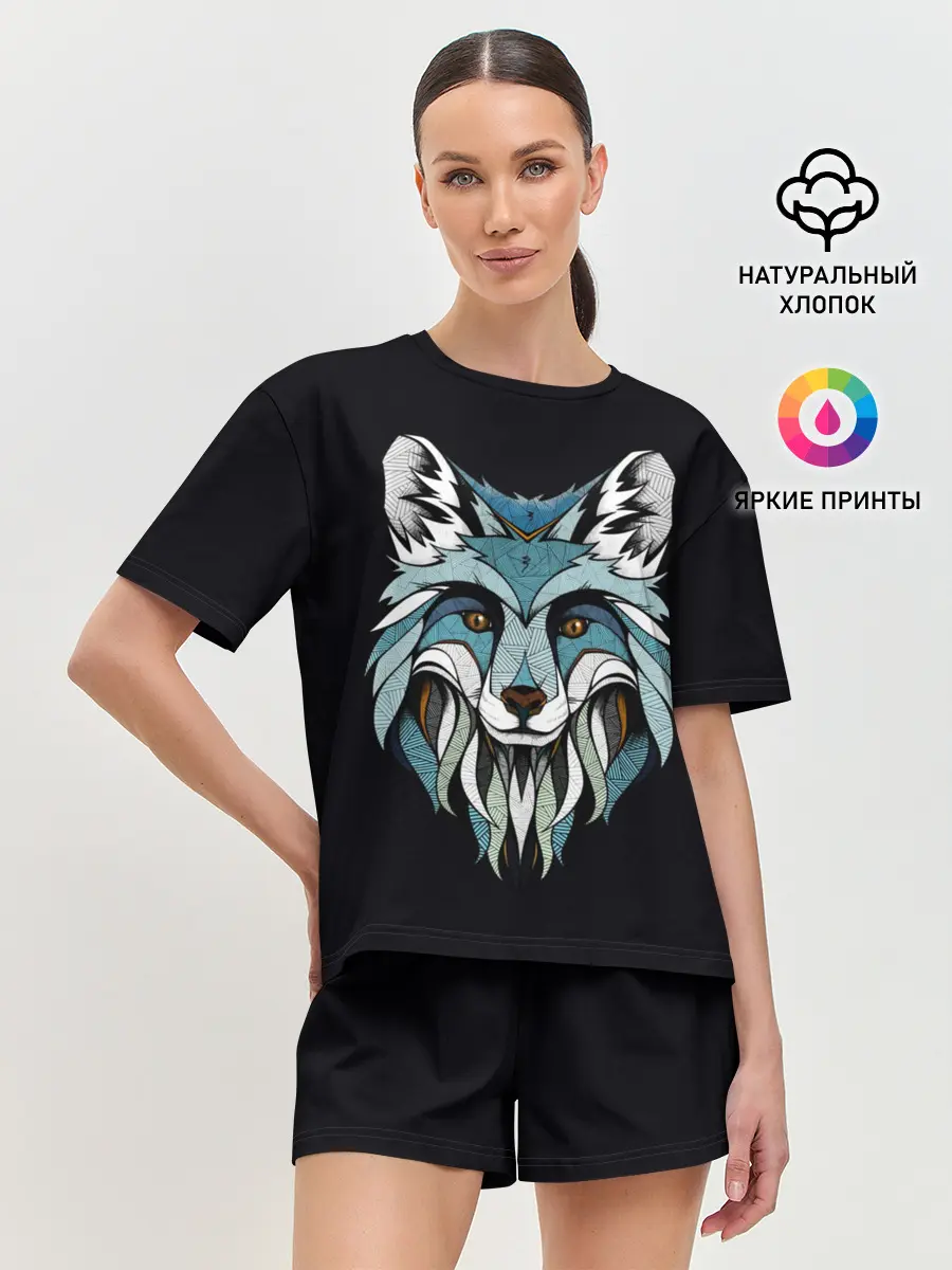 Женская пижама с шортами / Лис