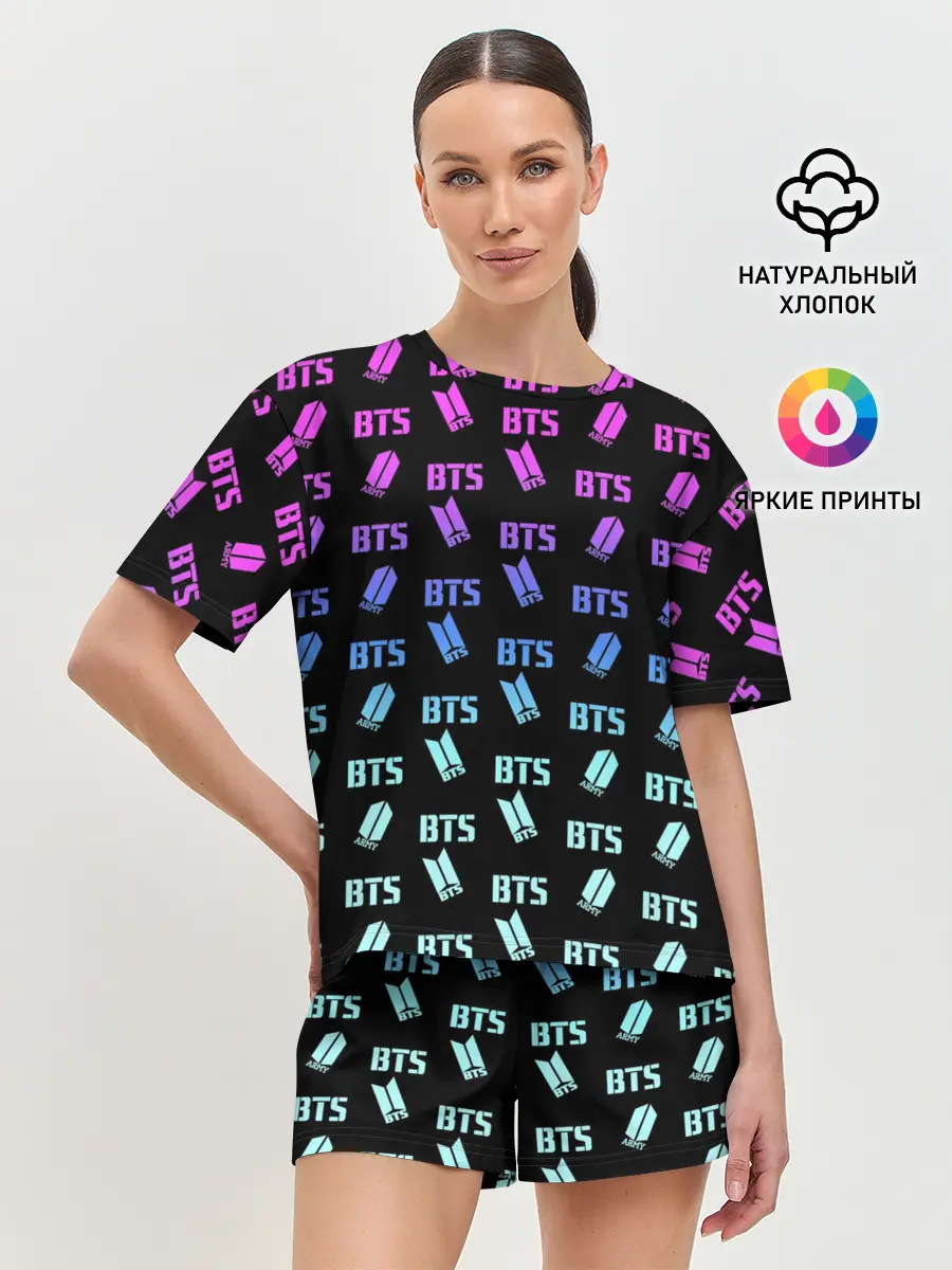 Женская пижама с шортами / BTS