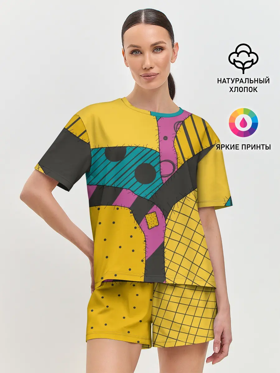 Женская пижама с шортами / кошмар перед рождеством Салли (P007_P004ooo1623665, P004ooo1623665)
