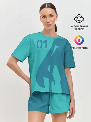 Женская пижама с шортами / Хацуне Мику 01