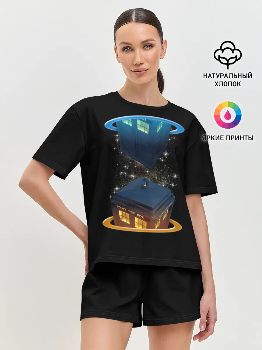 Женская пижама с шортами / Тардис в Портале