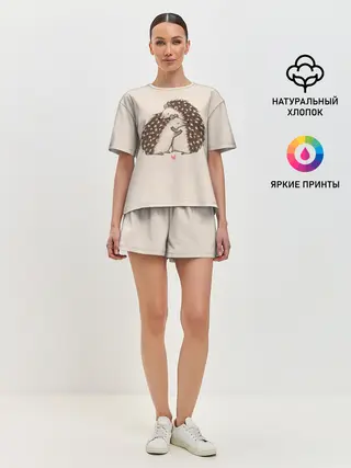 Женская пижама с шортами / Любовь Ежиков