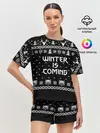 Женская пижама с шортами / ВЕДЬМАК НОВОГОДНИЙ