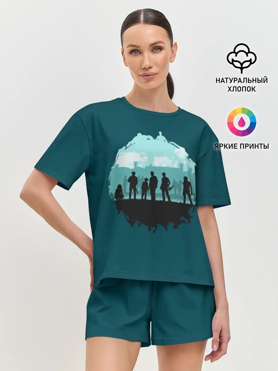 Женская пижама с шортами / Ходячие Мертвецы