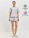 Женская пижама с шортами / Новогодние поросята