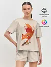 Женская пижама с шортами / Paint Fox