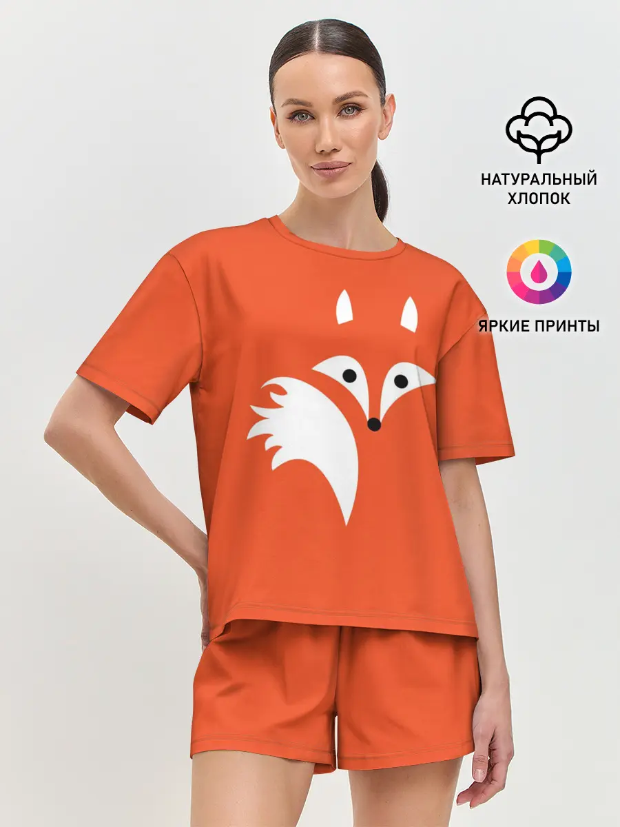 Женская пижама с шортами / Лисичка