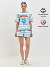 Женская пижама с шортами / Кот на полосочках