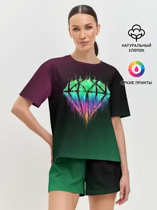 Женская пижама с шортами / Бриллиант