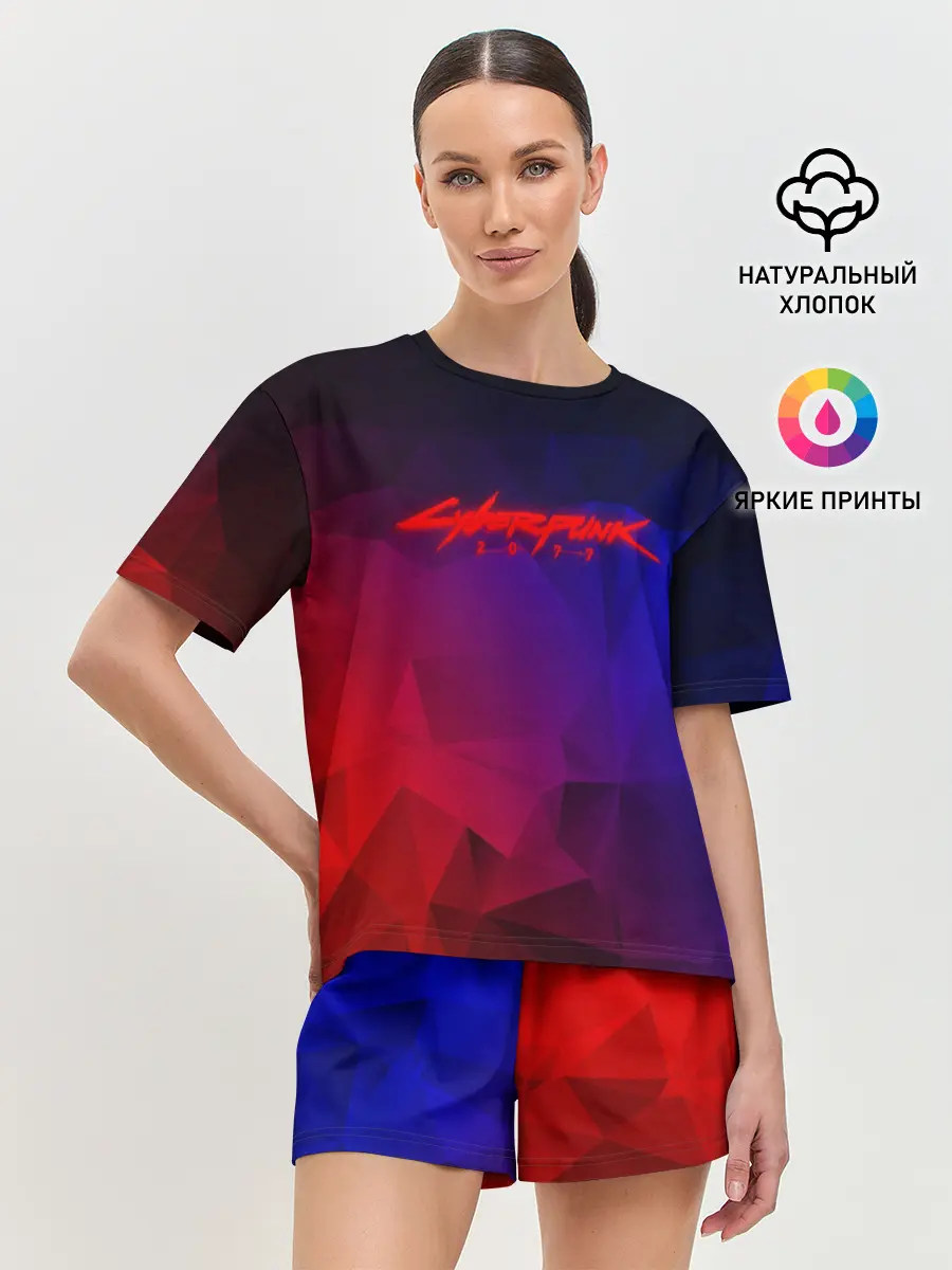 Женская пижама с шортами / CYBERPUNK 2077 | КИБЕРПАНК 2077
