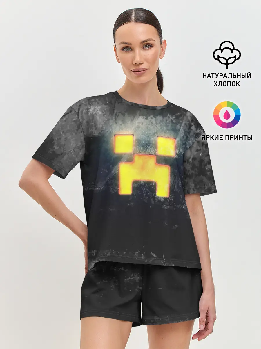 Женская пижама с шортами / BLACK Creeper