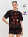 Женская пижама с шортами / Eat Sleep RDR2 Repeat