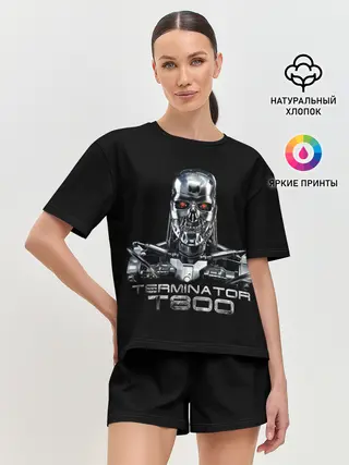 Женская пижама с шортами / Терминатор Т800,