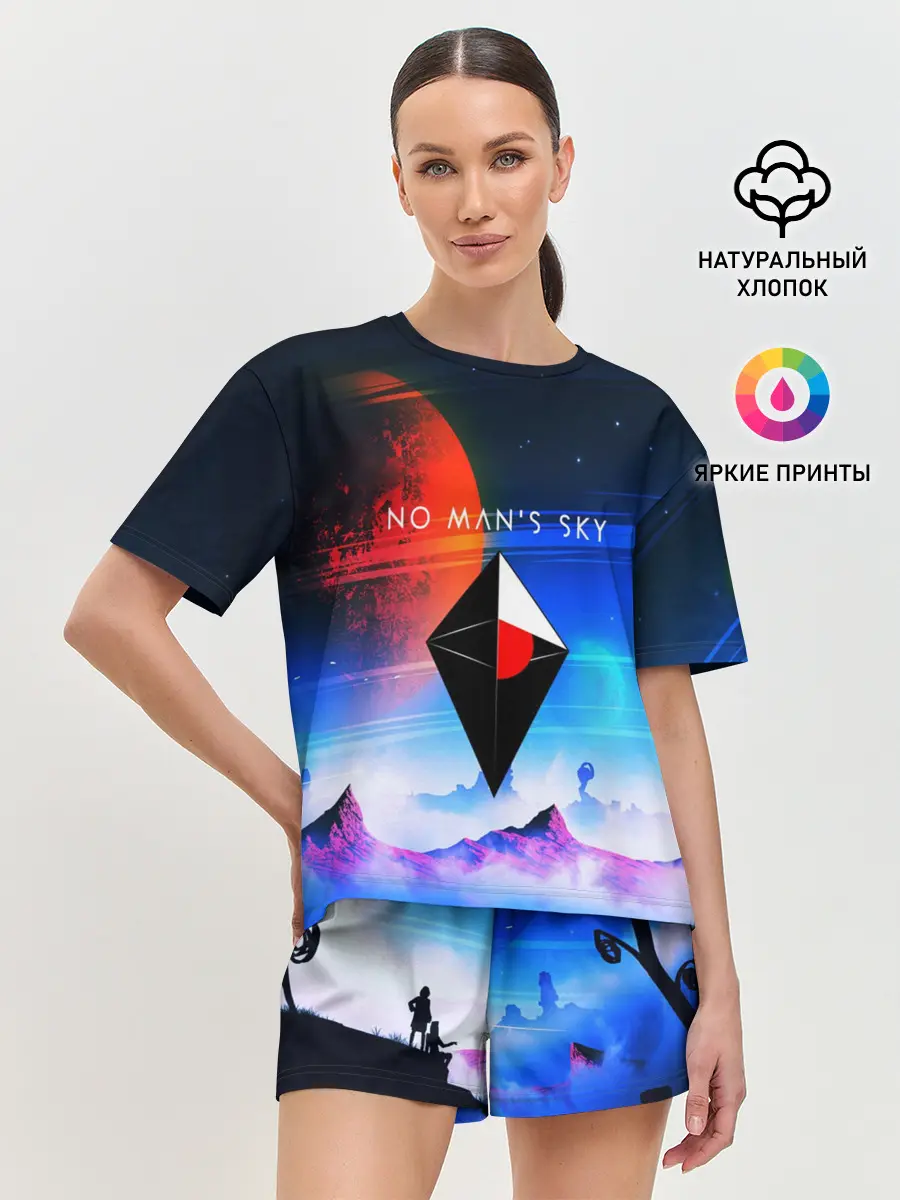Женская пижама с шортами / NO MANS SKY