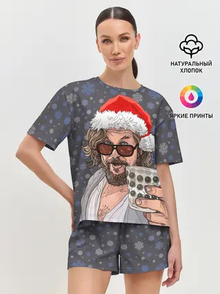 Женская пижама с шортами / Лебовски Санта