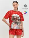 Женская пижама с шортами / Лебовски Санта