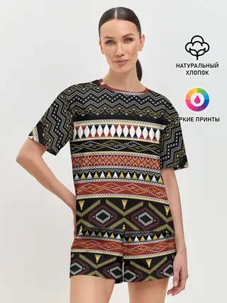 Женская пижама с шортами / Этническая африка