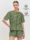 Женская пижама с шортами / Flowers Green