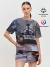Женская пижама с шортами / Танк в засаде
