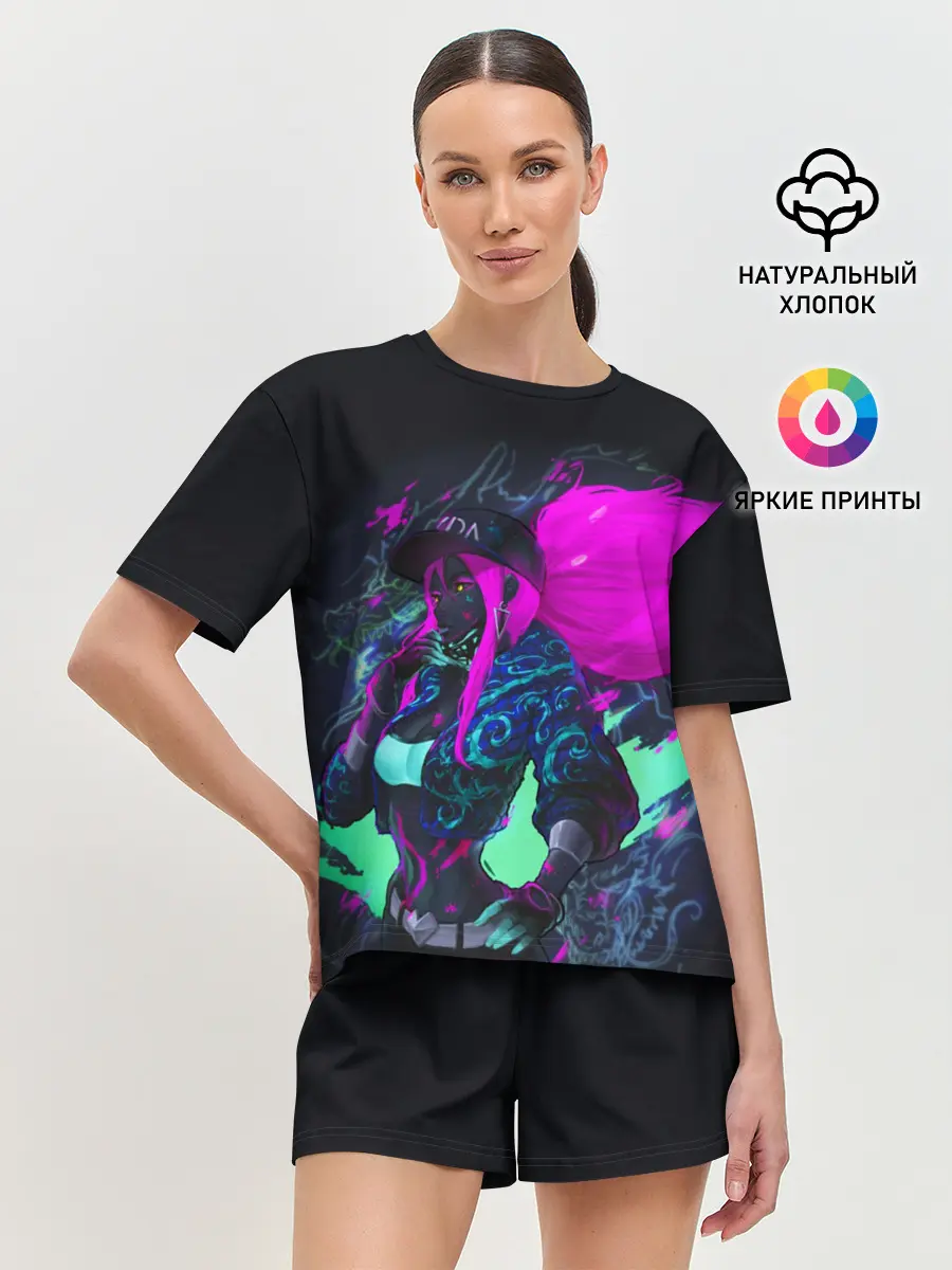 Женская пижама с шортами / KDA. Akali