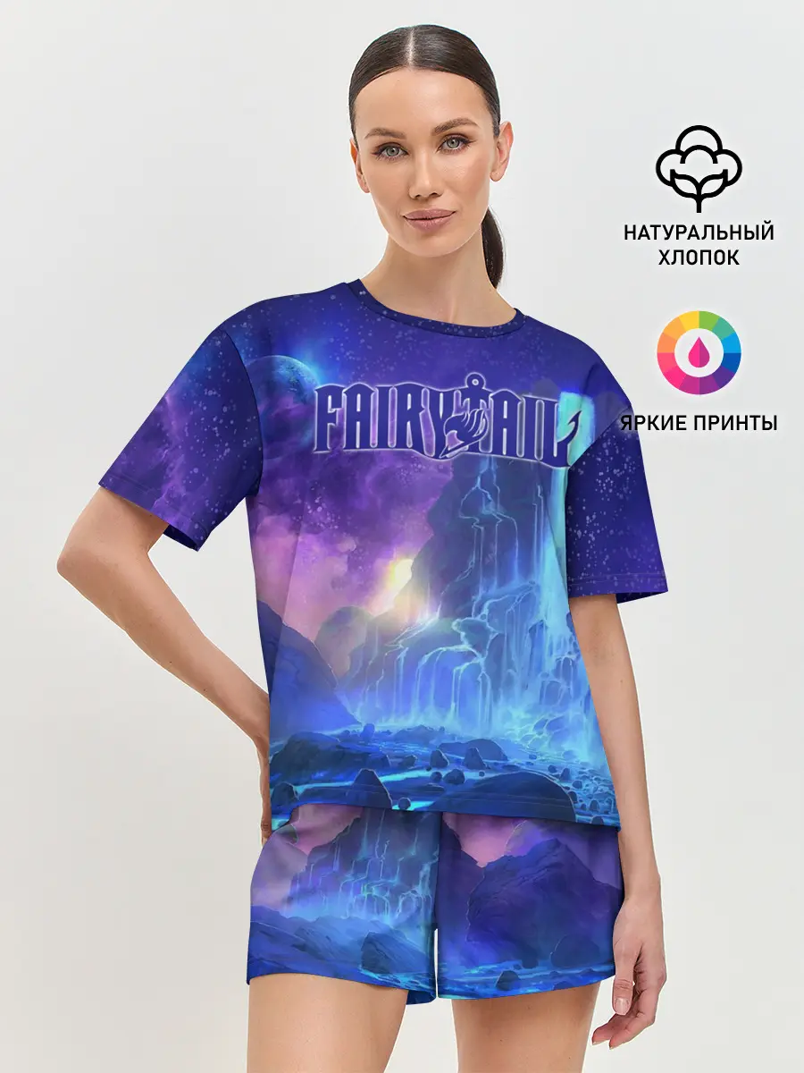 Женская пижама с шортами / Водопад Фейри Тейл