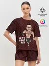 Женская пижама с шортами / Lets bang bro