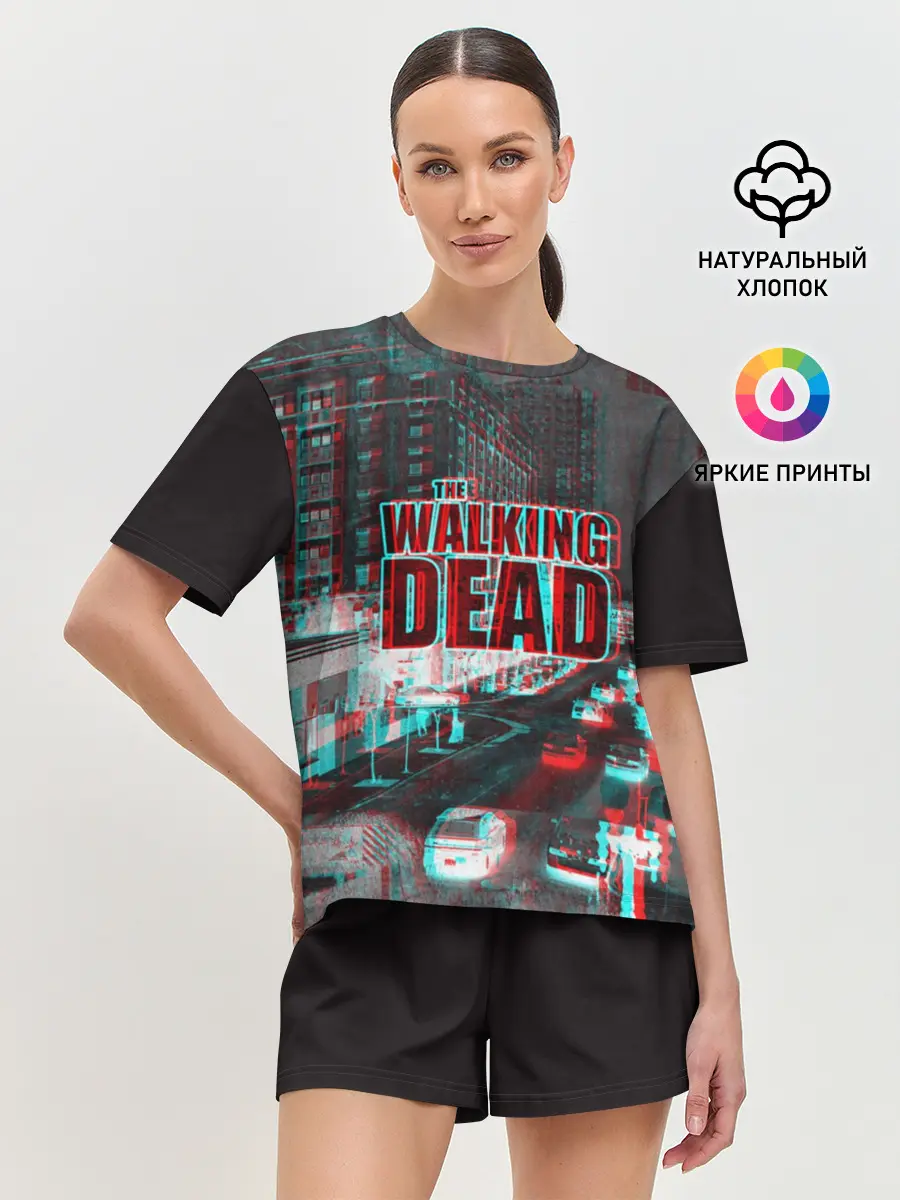Женская пижама с шортами / the walking dead glitch