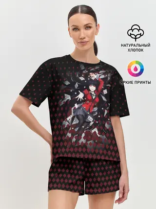 Женская пижама с шортами / Юмэко Джабами с картами