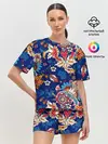 Женская пижама с шортами / Экзотический орнамент