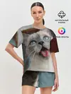 Женская пижама с шортами / Сиамский котенок