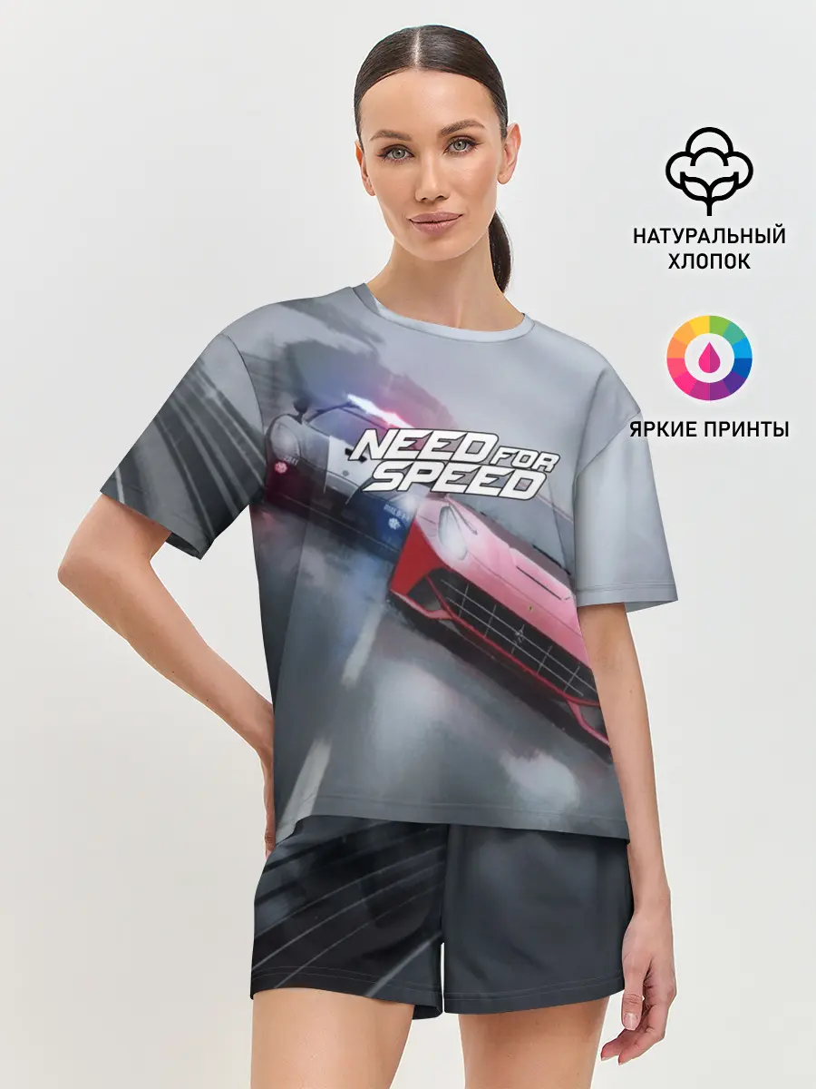 Женская пижама с шортами / NEED FOR SPEED