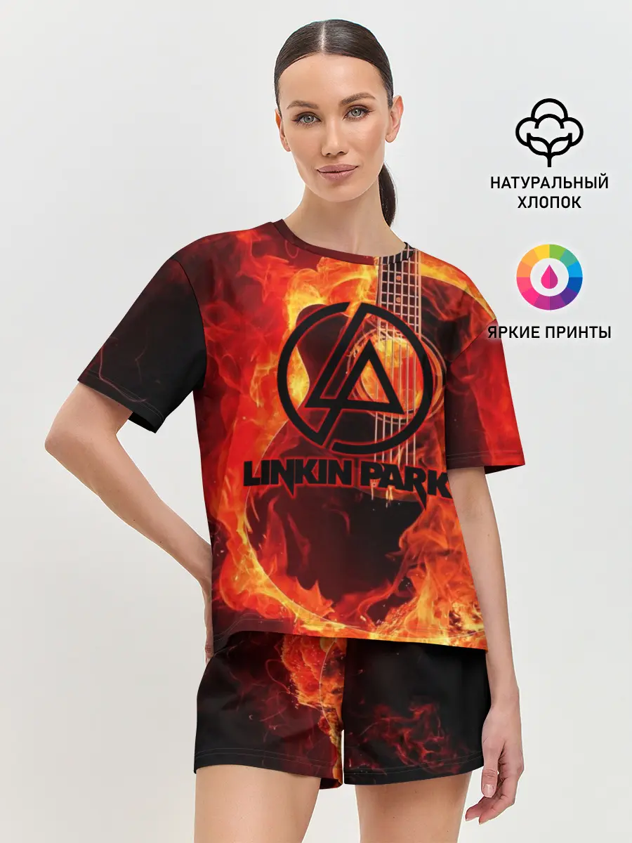 Женская пижама с шортами / Linkin Park