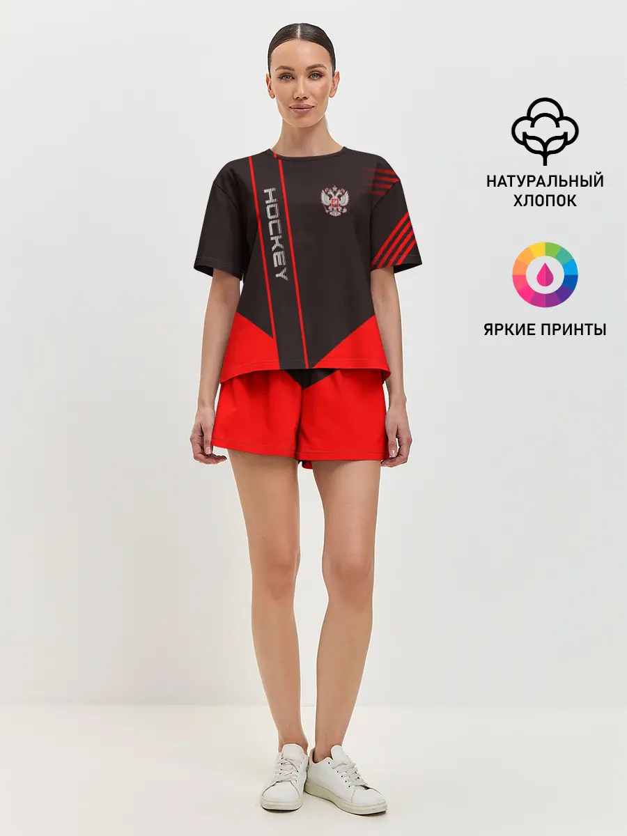 Женская пижама с шортами / Hockey