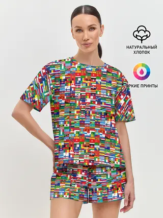 Женская пижама с шортами / ФЛАГИ