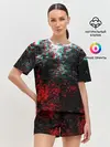 Женская пижама с шортами / БРЫЗГИ КРАСОК GLITCH