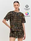 Женская пижама с шортами / Этнический орнамент