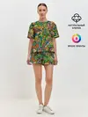 Женская пижама с шортами / Тибетский коллаж