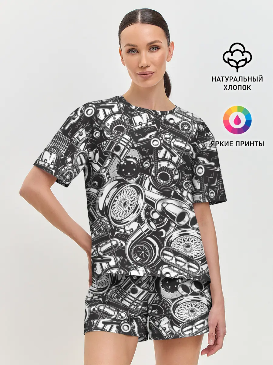 Женская пижама с шортами / Автомобильные детали