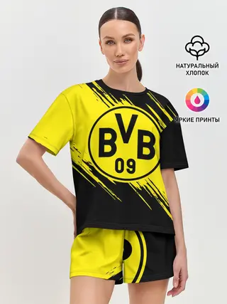 Женская пижама с шортами / Боруссия Дортмунд