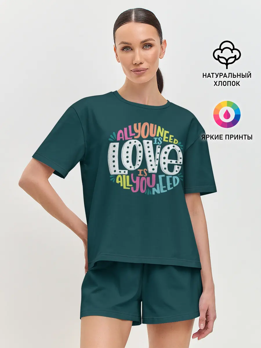 Женская пижама с шортами / All You Need is Love