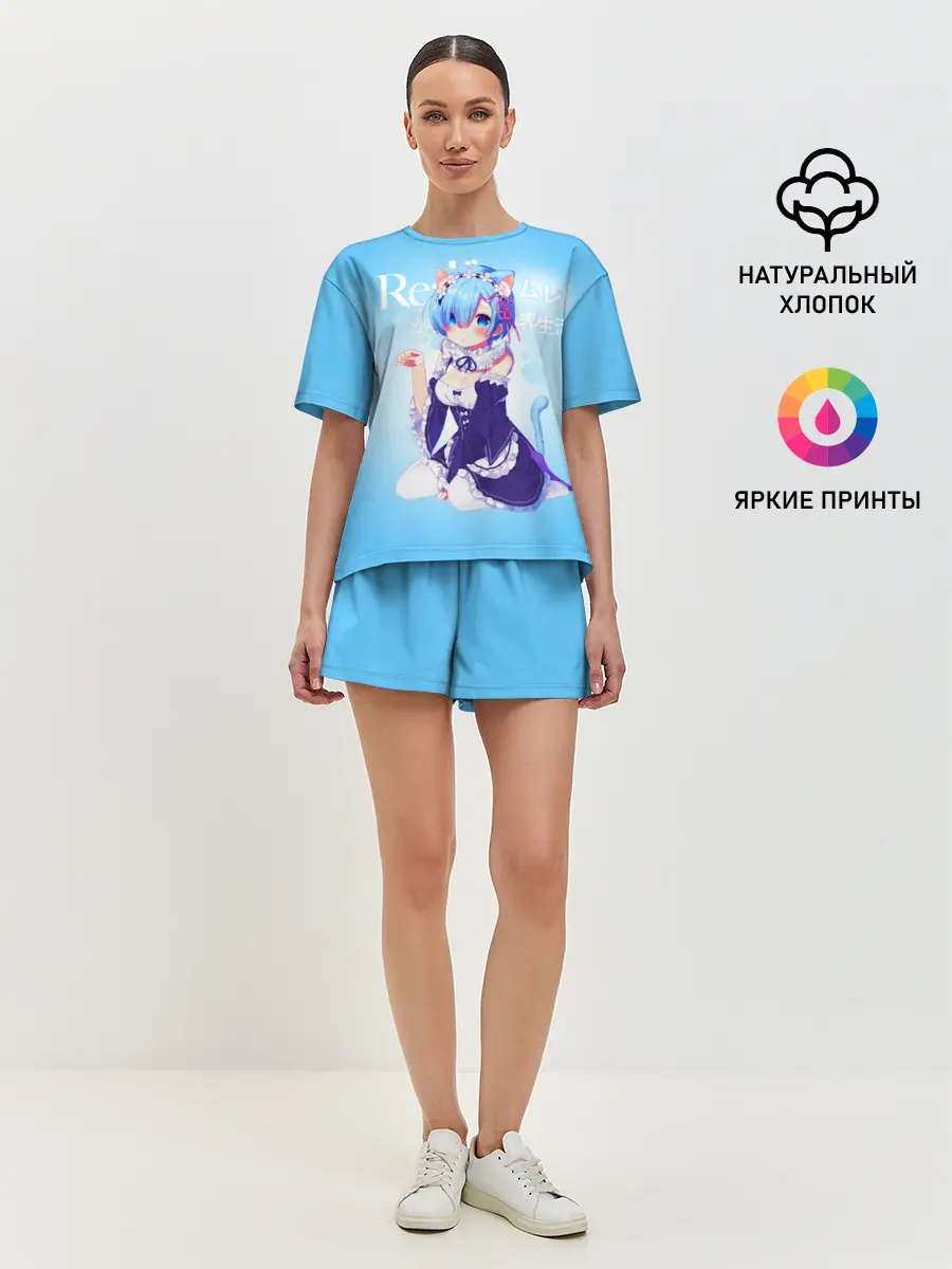 Женская пижама с шортами / Re:Zero. Рем