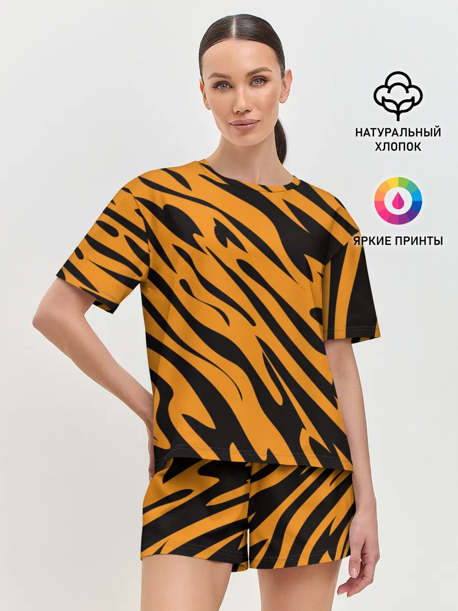 Женская пижама с шортами / Тигр