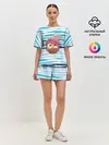 Женская пижама с шортами / Сова в шапке