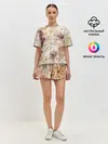 Женская пижама с шортами / Нежные Пионы