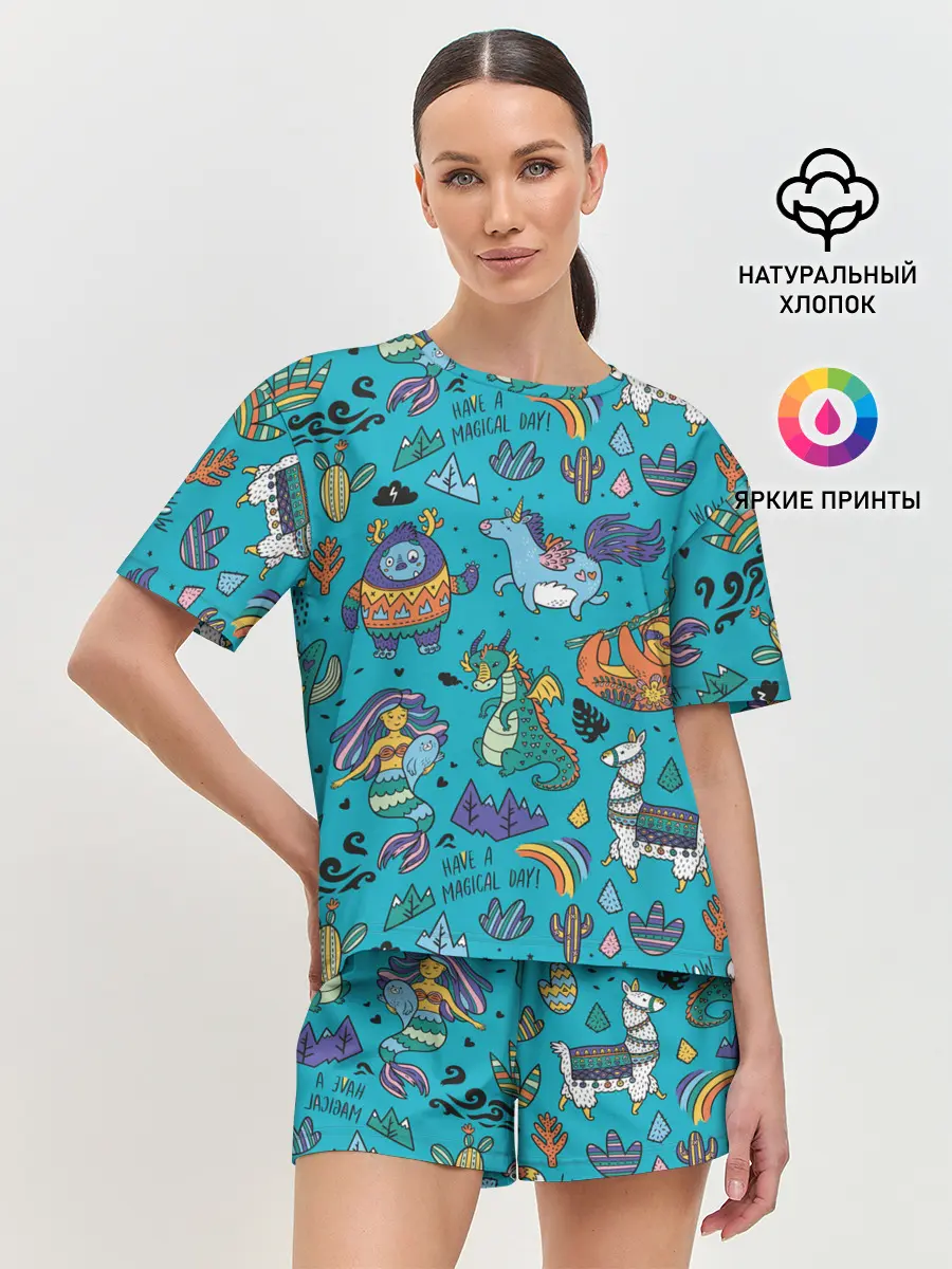 Женская пижама с шортами / Have a magical day!
