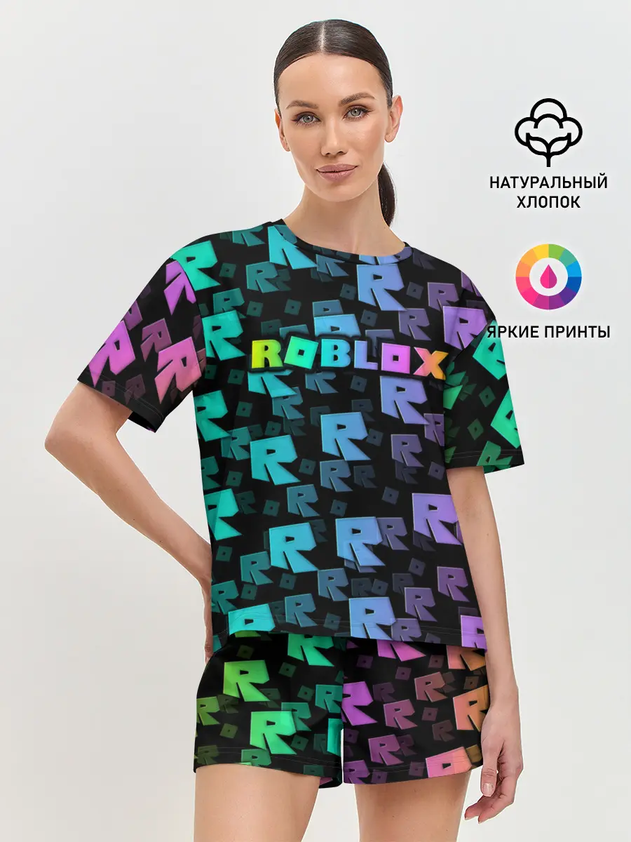 Женская пижама с шортами / Roblox
