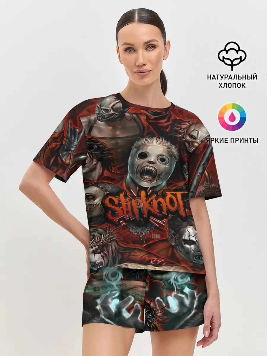 Женская пижама с шортами / Slipknot