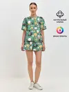 Женская пижама с шортами / Совы и котики