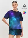 Женская пижама с шортами / Космос