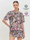 Женская пижама с шортами / Ахегао цвет